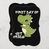 first day of school, first day of first grade 招待状 (正面/裏面)