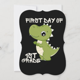 first day of school, first day of first grade 招待状