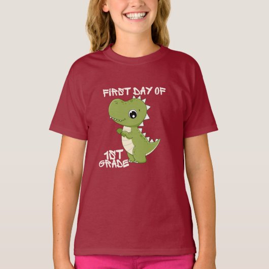 first day of school, first day of first grade tシャツ (正面)