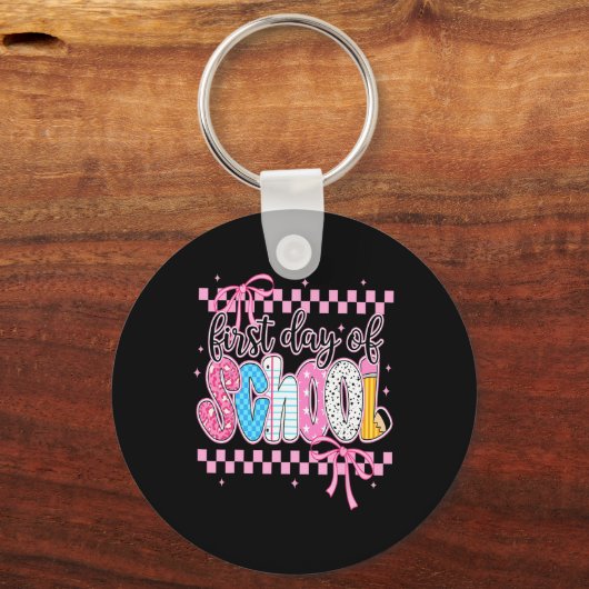 First Day Of School Floral Bundle For Teacher  キーホルダー (正面)