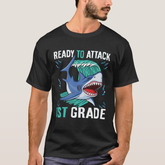 First Day Of School  Kids Ready To Attack 1st Grad Tシャツ (正面)