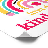 First Day of School Rainbow Sign ポスター (角)