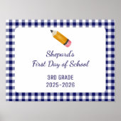 First day of school sign ポスター (正面)