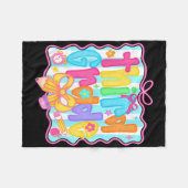 First Day Of Third Grade Floral Bundle For Teacher フリースブランケット (正面(横))