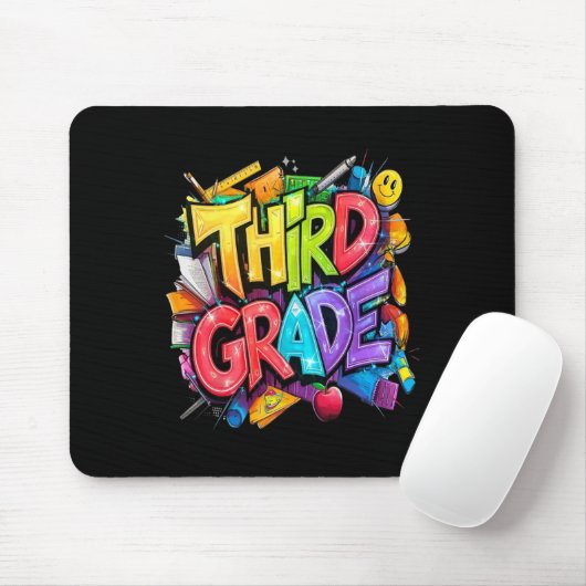 First Day Of Third Grade Floral Bundle For Teacher マウスパッド (マウス)