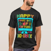 First Day Of Virtual 2nd Grade Back To School Boy Tシャツ (正面)
