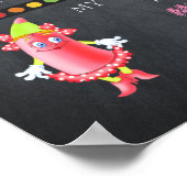 FIRST DAY PRESCHOOL女の子,チャックボードの看板,写真 ポスター (角)