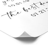 First Day Yes Day Best Day Wedding Poster ポスター (角)