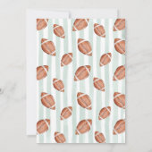 First Down Birthday Evite, Editable Football Invit 招待状 (裏面)