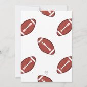 First Down Football 1st birthday 招待状 (裏面)