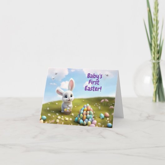 First Easter for Baby Cute Easter Bunny  カード (正面)