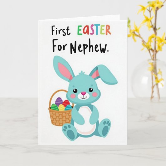 First Easter For Nephew Card カード (黄色い花)