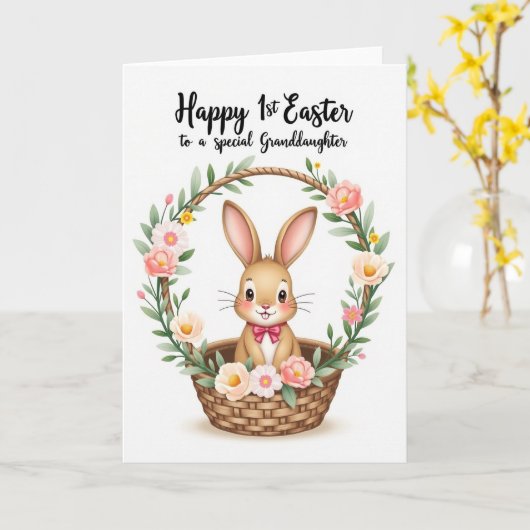First Easter Granddaughter Card カード (黄色い花)