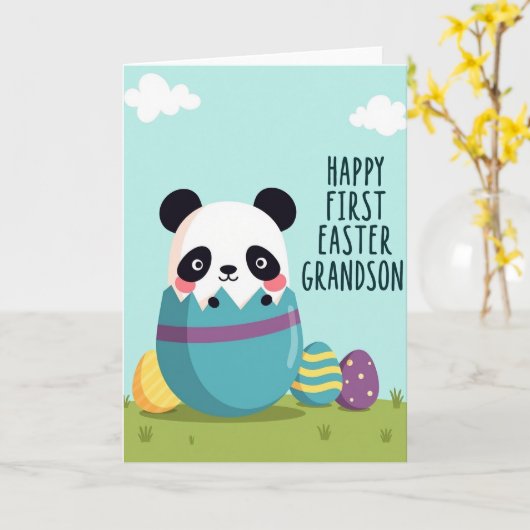 First Easter Grandson Card カード (黄色い花)