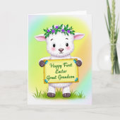 First Easter Grandson Sheep Card カード (正面)