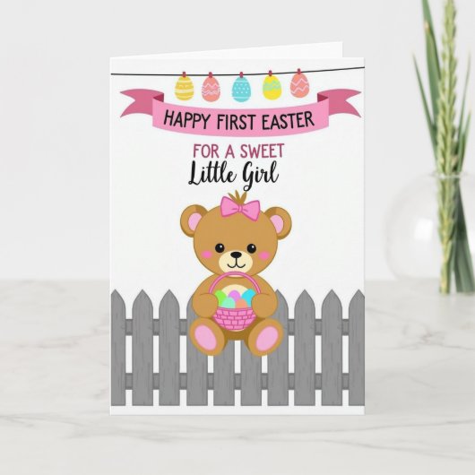 First Easter Sweet Girl Card カード (正面)