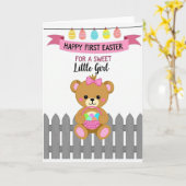 First Easter Sweet Girl Card カード (黄色い花)