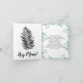 First Everything:母の日の葉の緑カード サンキューカード (内部)