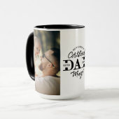 First Father’s Day Certified Dad Mug New Dad Photo マグカップ (正面左)