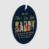 First Father’s Day with Daddy – Custom Photo Gift オーナメント (正面)