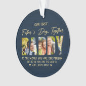 First Father’s Day with Daddy – Custom Photo Gift オーナメント (正面)