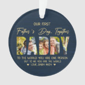 First Father’s Day with Daddy – Custom Photo Gift オーナメント (正面)
