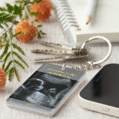 First Father's Day Daddy to Be Gray 2 Photo キーホルダー (正面右)