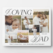 First Fathers Day Loving Dad Elegant Photo Collage フォトプラーク (正面)