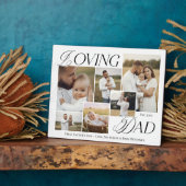 First Fathers Day Loving Dad Elegant Photo Collage フォトプラーク (側面)