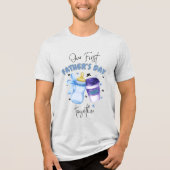 First Father's Day Together Matching outfit / Blue トライブレンドTシャツ (正面)