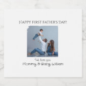 First Father's Day with Photo & Message - ビールラベル (シングルラベル)