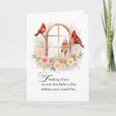 First Father's Day Without Loved One Cardinal カード (正面)