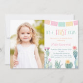 First Fiesta 1st誕生日パーティーfor Girl Photo 招待状 (正面)