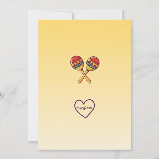 First Fiesta, Taco 'Bout One, 1st Birthday 招待状 (裏面)