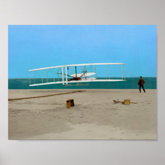 First Flight Wright Brothers Vintage Airplane ポスター