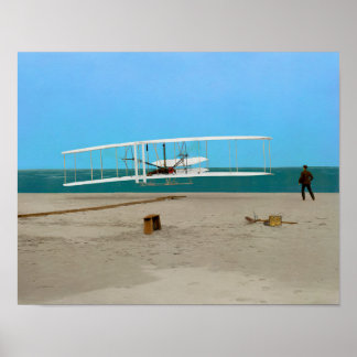First Flight Wright Brothers Vintage Airplane ポスター