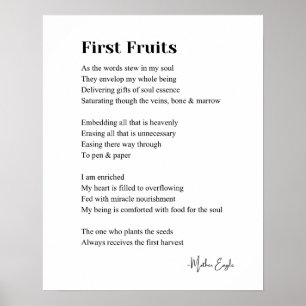 First Fruitsの詩感動的の壁のアートポスター ポスター