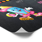 FIRST GRADE幼稚園の少年，黒板のサイン，写真 ポスター (角)