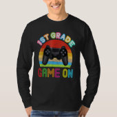 First Grade Back To School Video Gamer Game On 1st Tシャツ (正面)