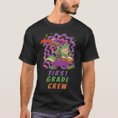 First Grade Crew School Kid & Teacher Mardi Gras D Tシャツ (正面)