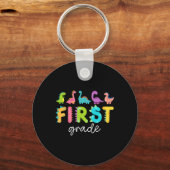 First Grade Dinosaurs Ck To School 1st Grade Teach キーホルダー (正面)