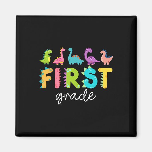 First Grade Dinosaurs Ck To School 1st Grade Teach マグネット (正面)