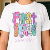 First Grade First Day of School Coquette Custom Tシャツ