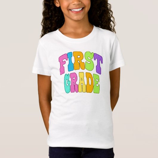 First Grade Flair: Bursting into Bright Beginnings Tシャツ (正面)