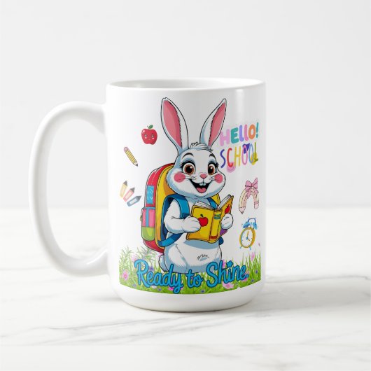 First Grade Fuel – Ready to Shine! コーヒーマグカップ (左)