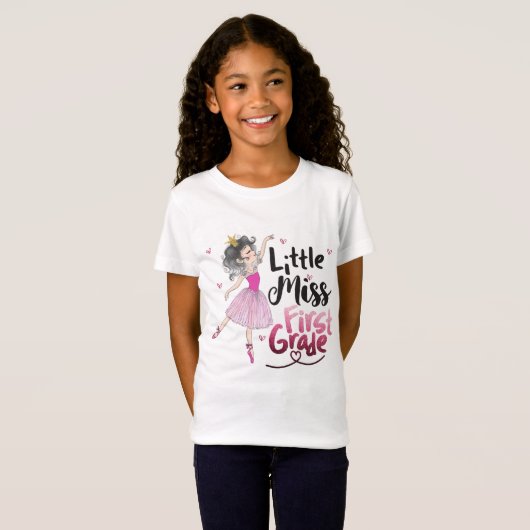First Grade Girl Back to School Tee Tシャツ (正面フル)