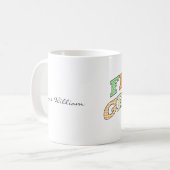First Grade Retro Custom Name Two-Tone Coffee Mug コーヒーマグカップ (正面左)