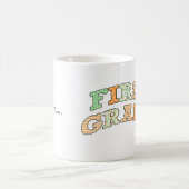 First Grade Retro Custom Name Two-Tone Coffee Mug コーヒーマグカップ (中央)