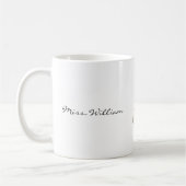 First Grade Retro Custom Name Two-Tone Coffee Mug コーヒーマグカップ (左)