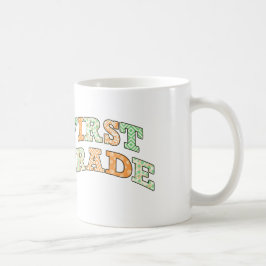 First Grade Retro Custom Name Two-Tone Coffee Mug コーヒーマグカップ